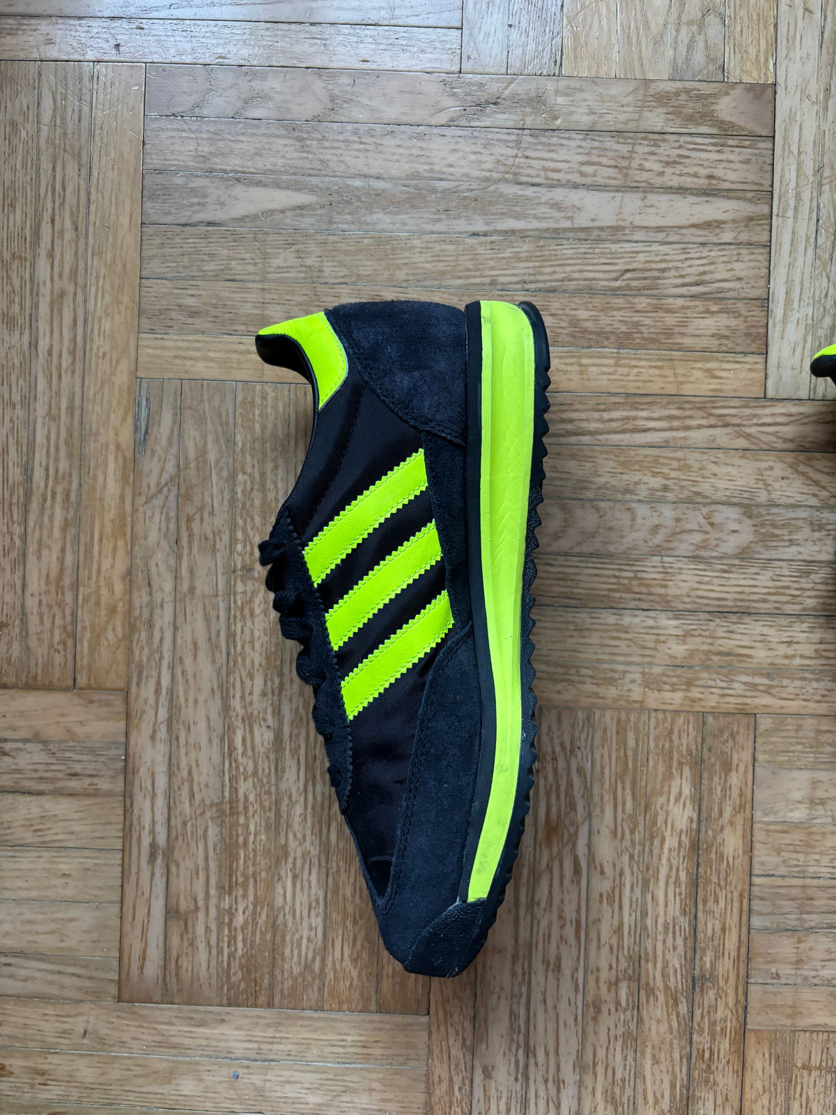 Adidas SL72 Noir Vert Fluo | Sneakers Vintage - 39