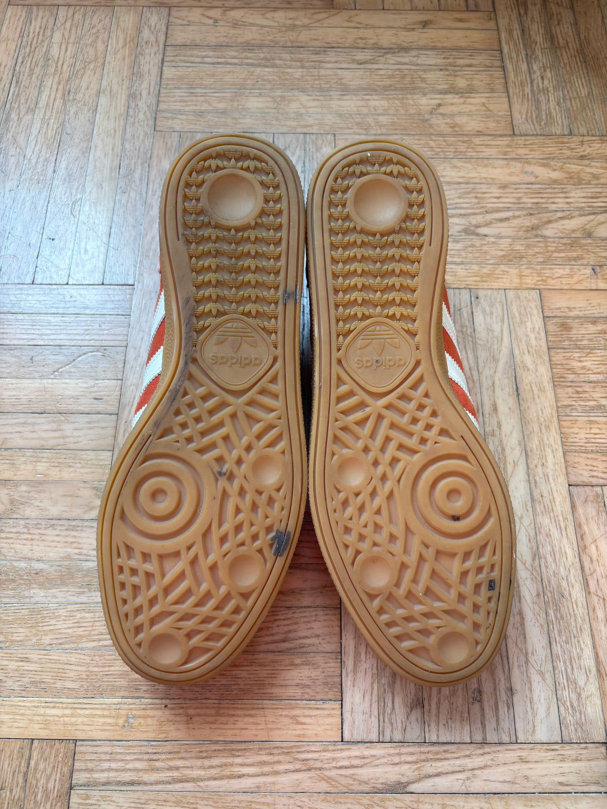 Adidas Handball Spezial Orange Blanc | Baskets Rétro - 45