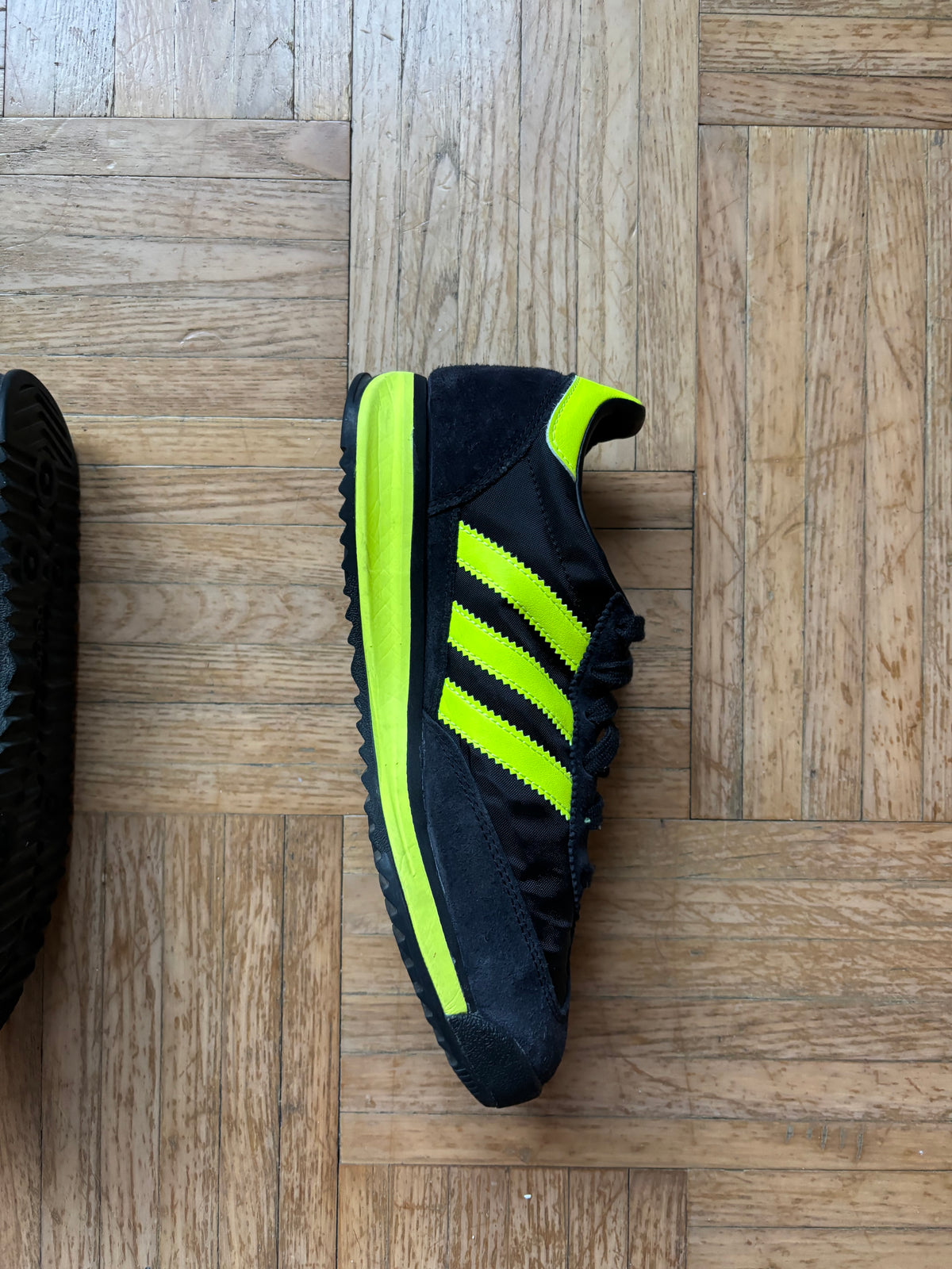 Adidas SL72 Noir Vert Fluo | Sneakers Vintage - 39