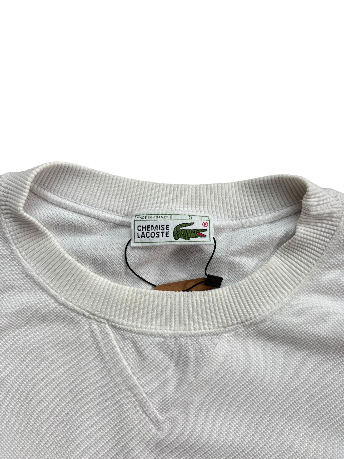 Sweat Lacoste Vintage Blanc - M