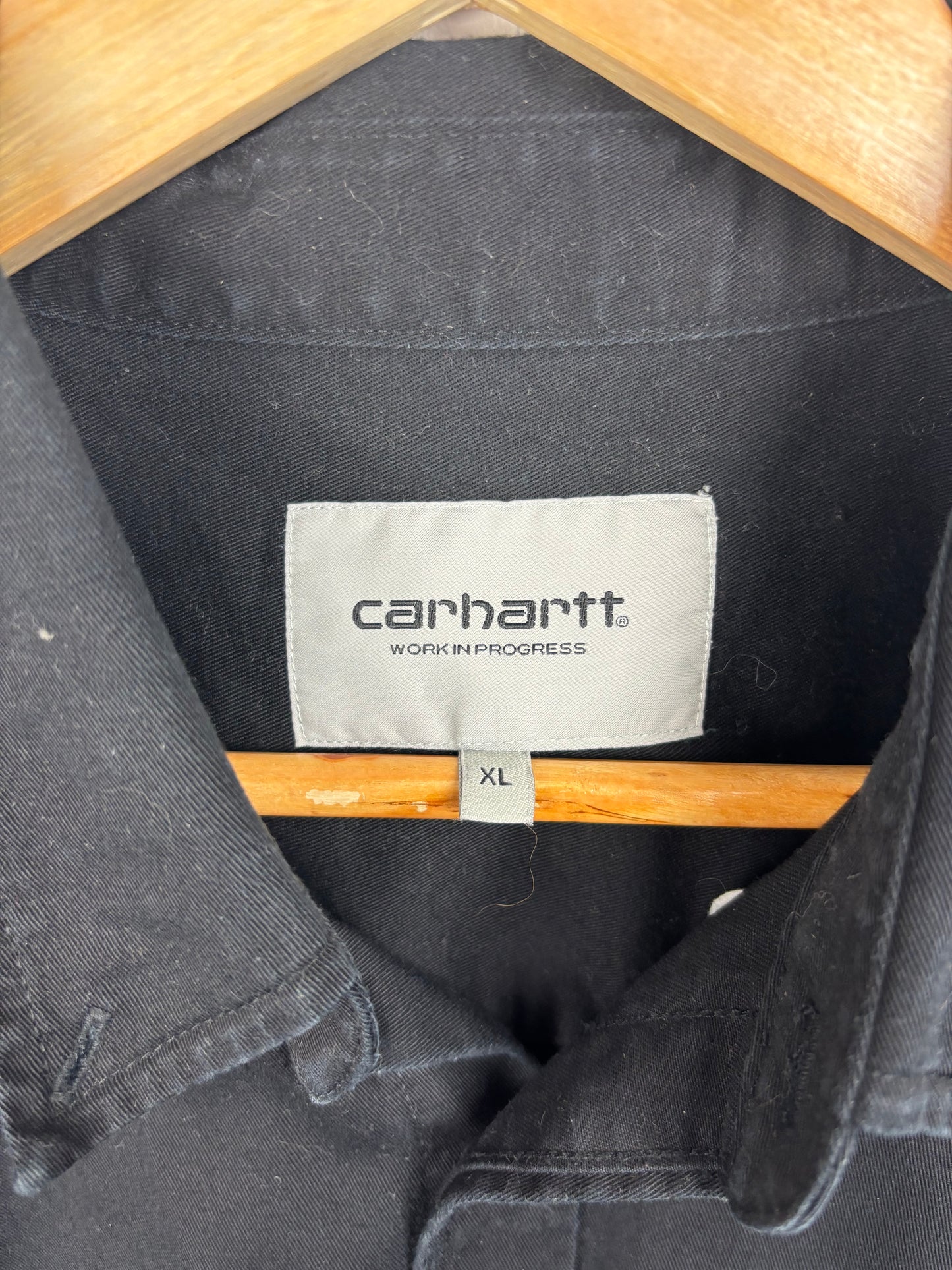 Carhartt Chemise Noir Logo Brodé Blanc - XL