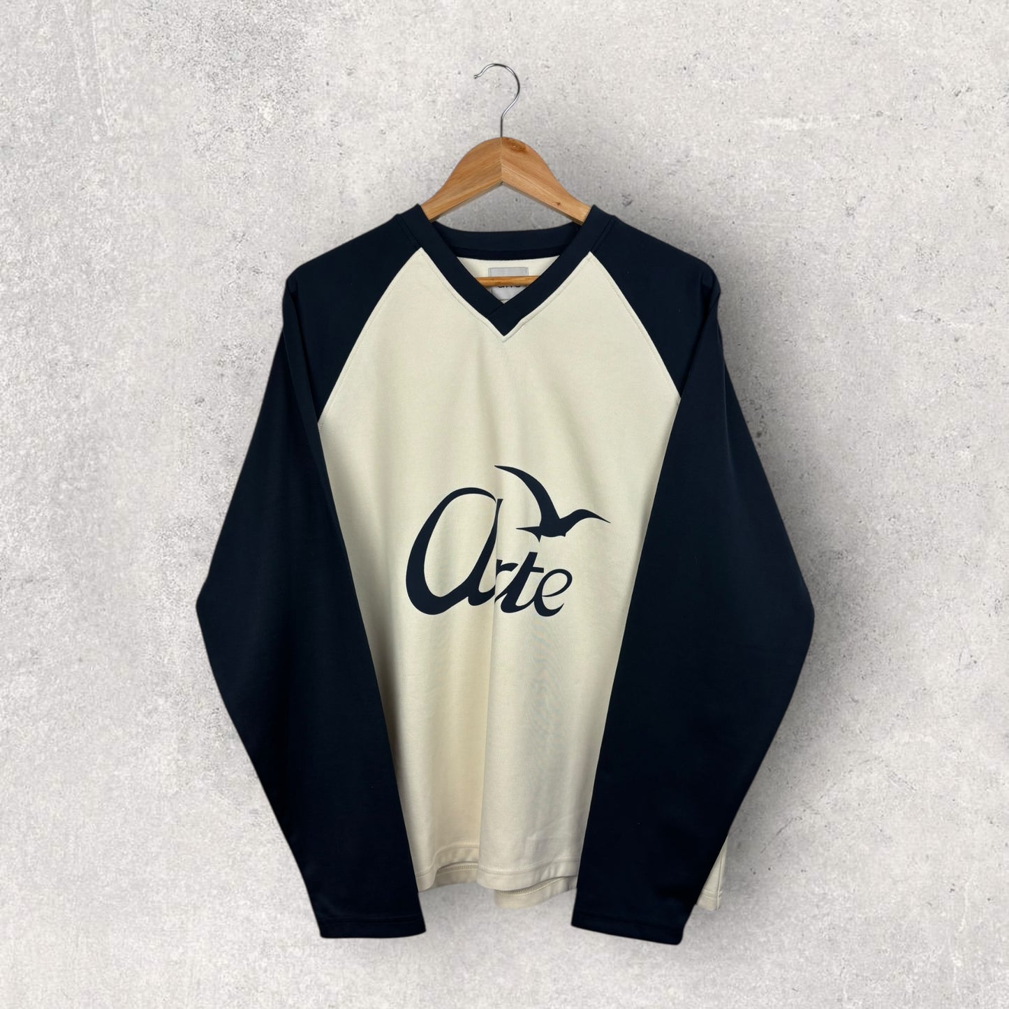 Arte Tee Shirt Manches Longues Bleu Marine Blanc - L