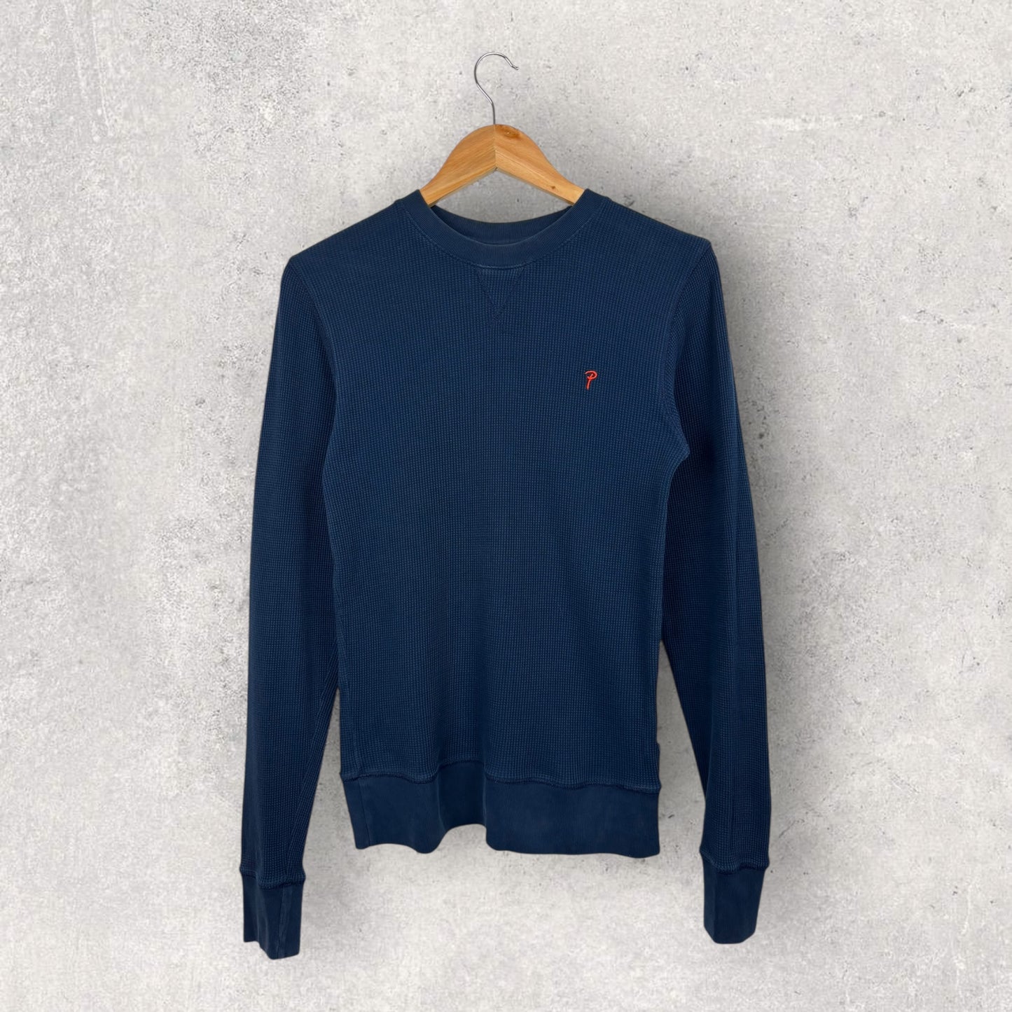 Patta Sweat Bleu Marine Logo Brodé - S