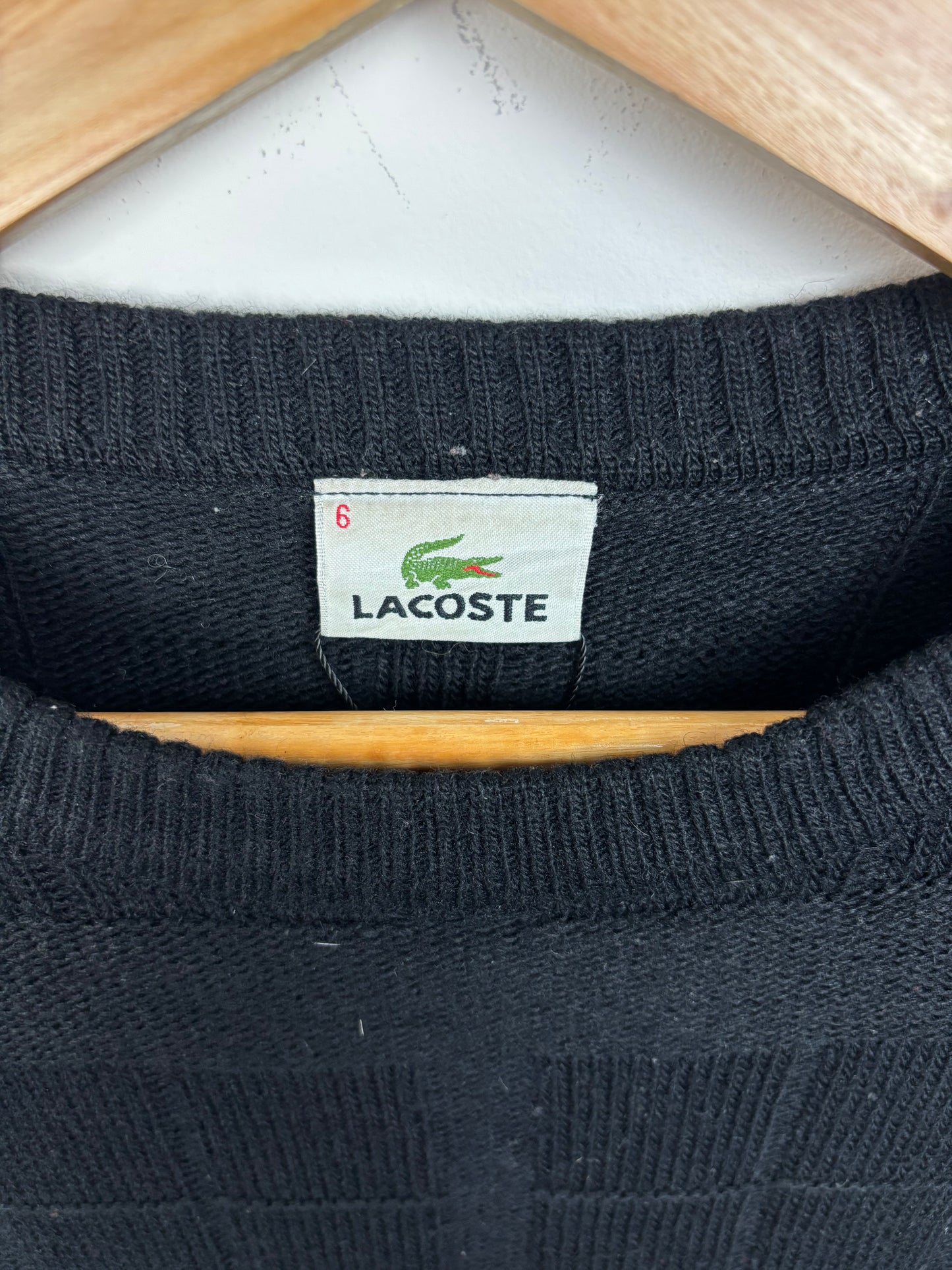 Lacoste Pull Noir Logo Brodé - XL