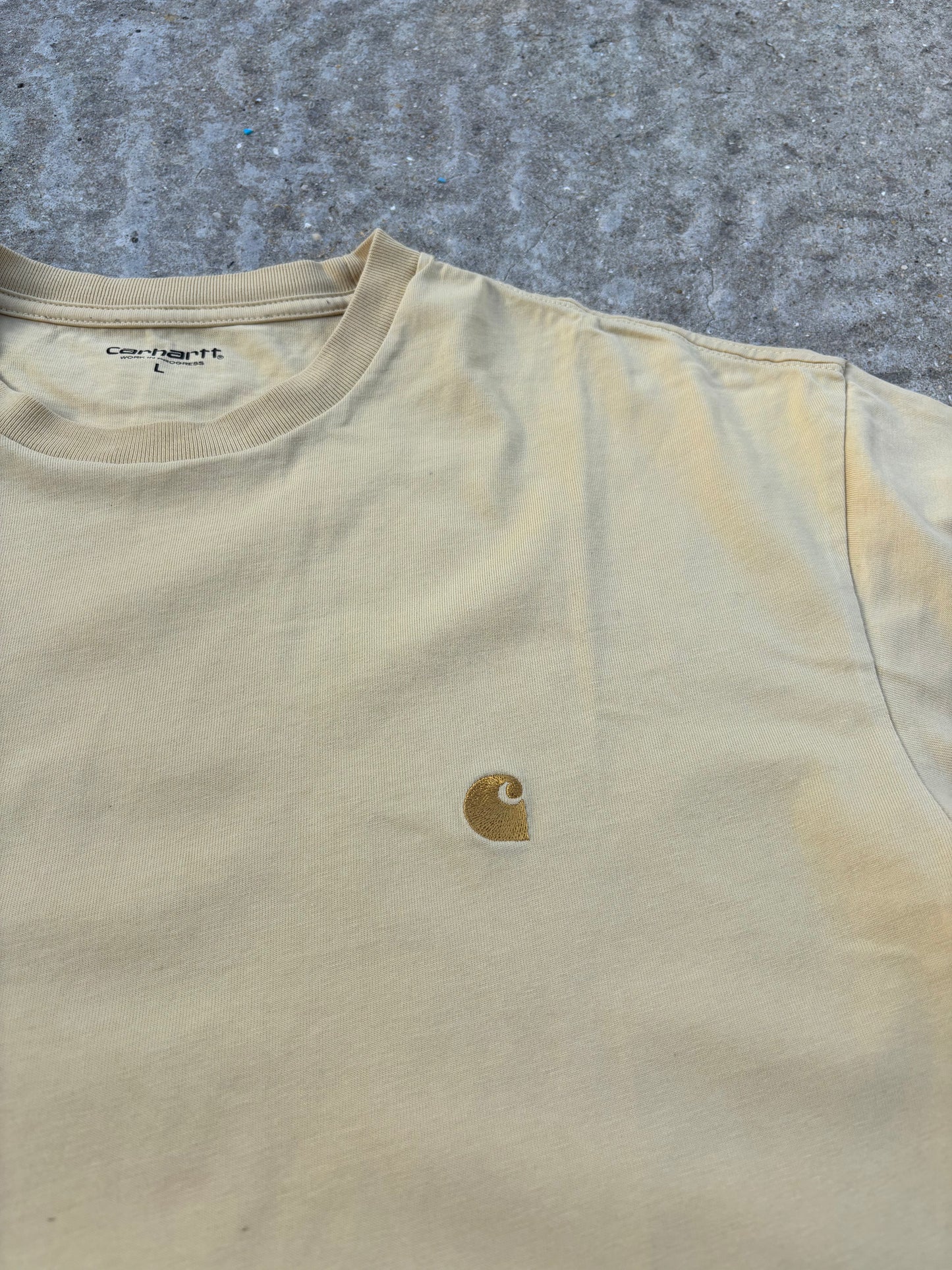 T-shirt Carhartt WIP Beige Logo Brodé - L